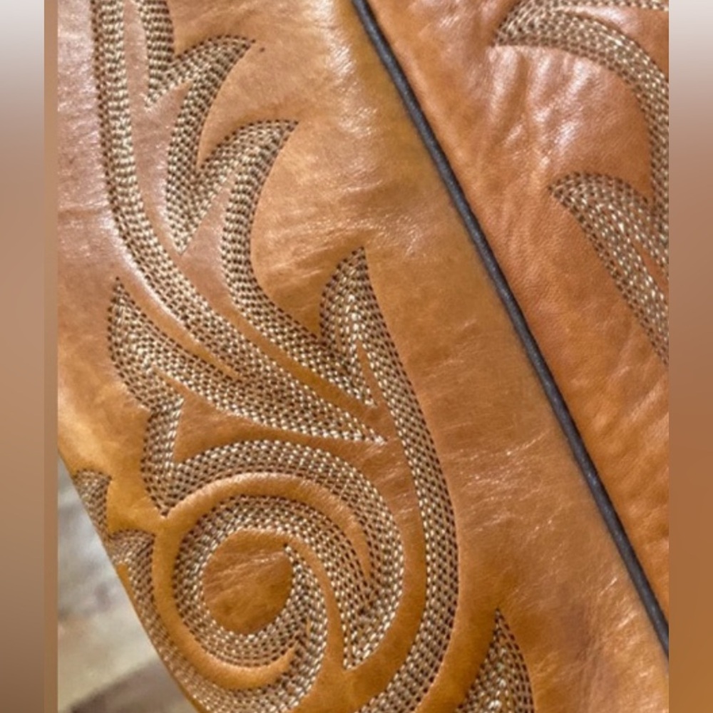 Justin Boots Tan Leather Western Footwear - Picture 8 of 12